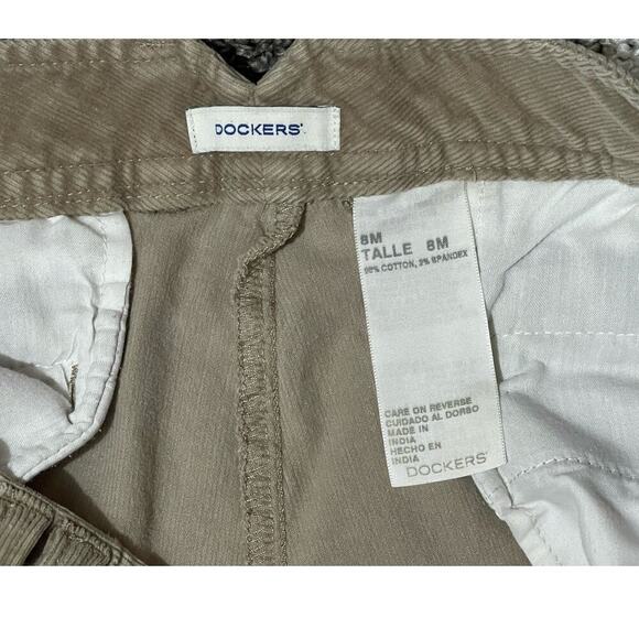 Dockers Women's Corduroy Pants Tan Straight Trouser Leg Mid Rise Casual Size 8M‎ - Picture 6 of 8